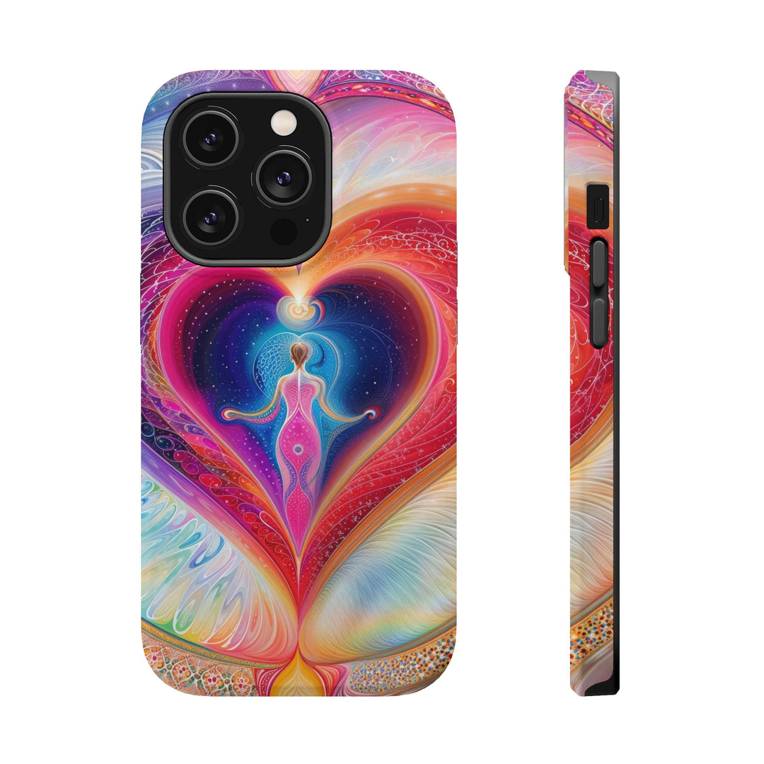 Cosmic Heart Embrace - MagSafe Tough Case - Phone Case - g(0D·IO) - iPhone 14 Pro - Matte -