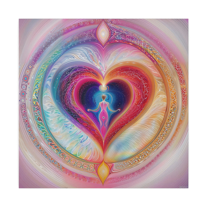 Cosmic Heart Embrace - Matte Canvas - Canvas - g(0D·IO) - 32" x 32" (Square) - 0.75'' -