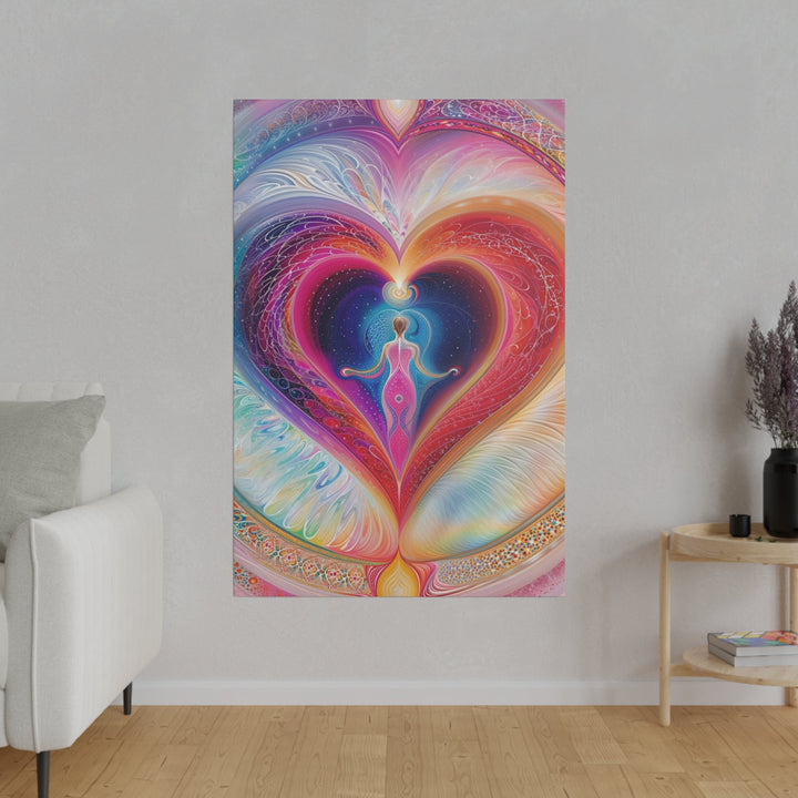 Cosmic Heart Embrace - Matte Canvas - Canvas - g(0D·IO) - 32" x 32" (Square) - 0.75'' -