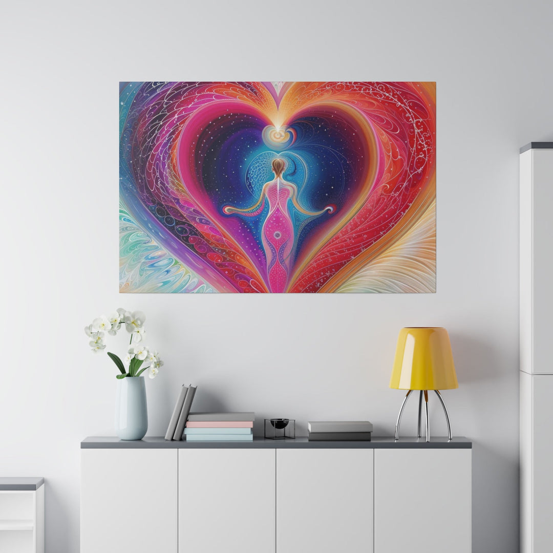 Cosmic Heart Embrace - Matte Canvas - Canvas - g(0D·IO) - 32" x 32" (Square) - 0.75'' -