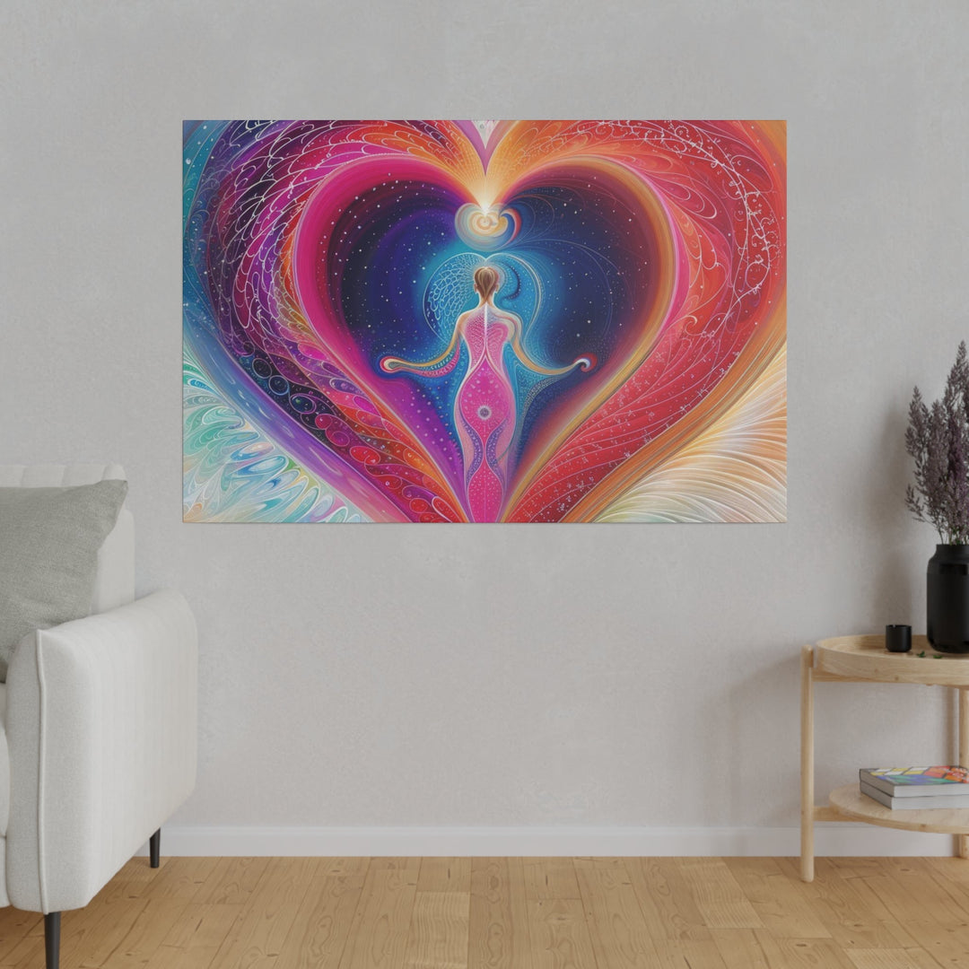 Cosmic Heart Embrace - Matte Canvas - Canvas - g(0D·IO) - 32" x 32" (Square) - 0.75'' -