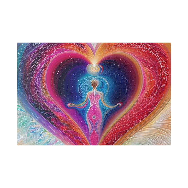 Cosmic Heart Embrace - Matte Canvas - Canvas - g(0D·IO) - 48″ x 32″ (Horizontal) - 0.75'' -