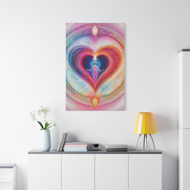 Cosmic Heart Embrace - Matte Canvas Print 1.25" - Canvas - g(0D·IO) - 36" x 36" - 1.25" -