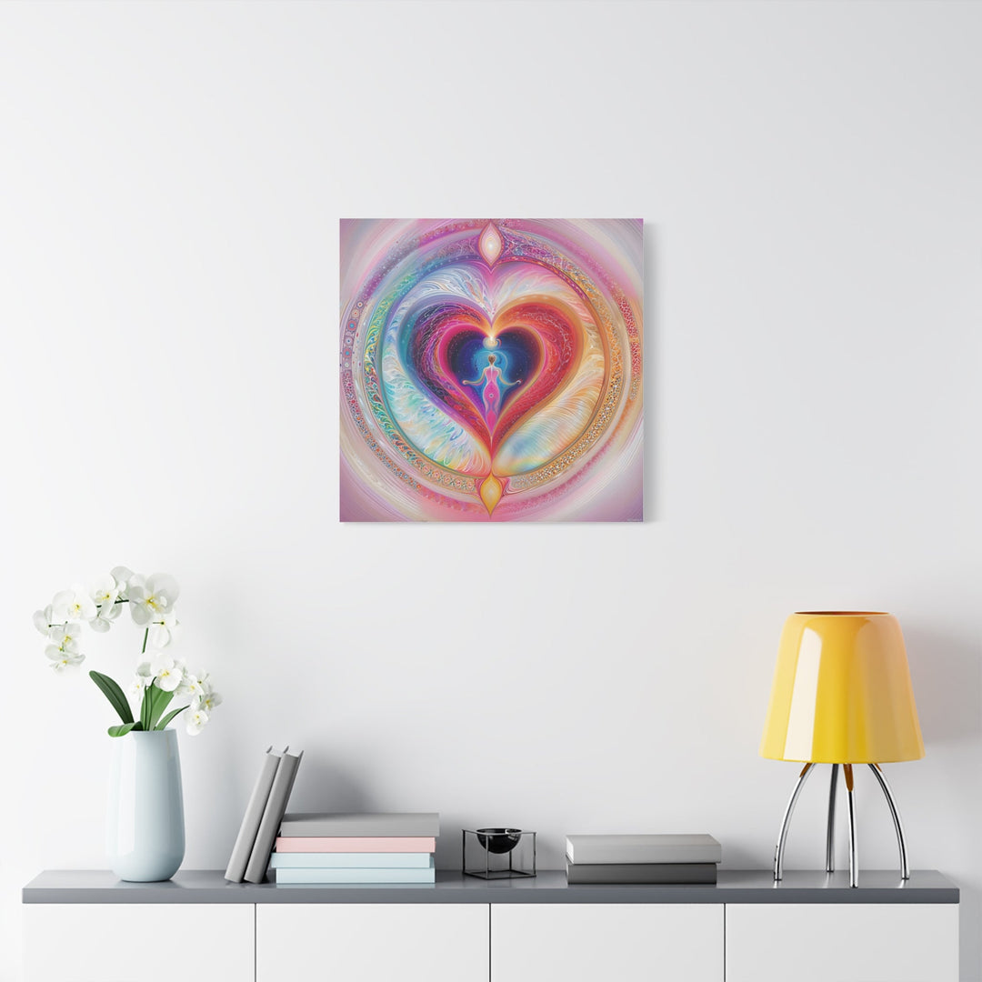 Cosmic Heart Embrace - Matte Canvas Print 1.25" - Canvas - g(0D·IO) - 36" x 36" - 1.25" -