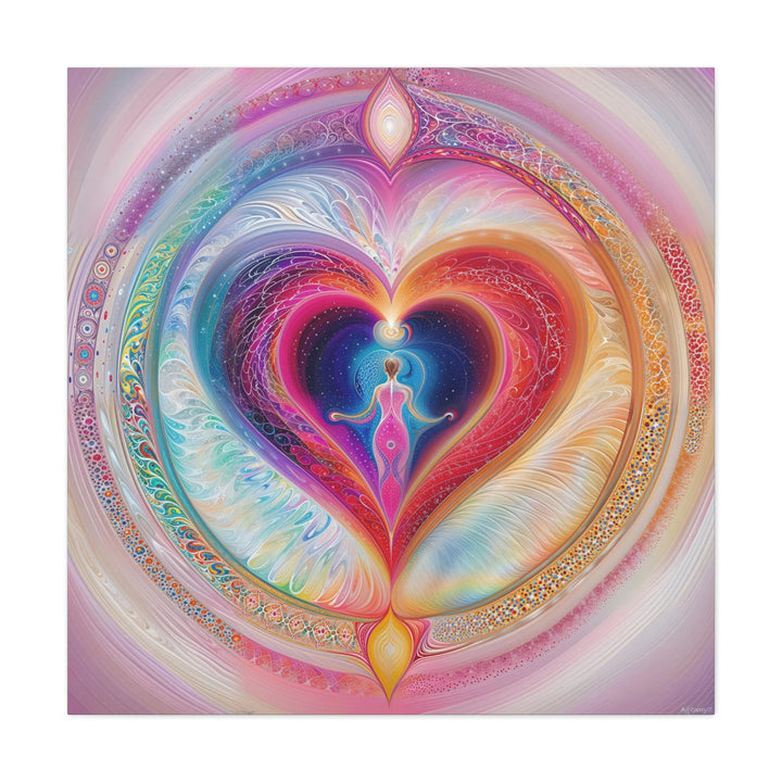 Cosmic Heart Embrace - Matte Canvas Print 1.25" - Canvas - g(0D·IO) - 36" x 36" - 1.25" -