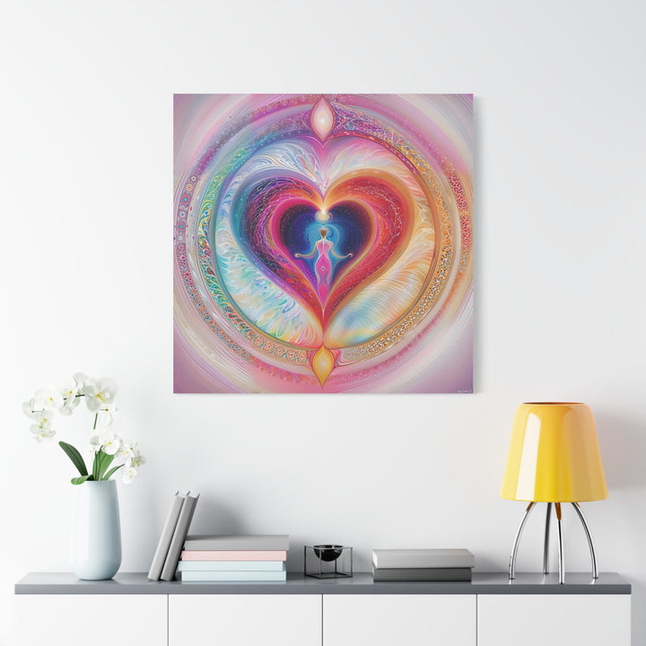 Cosmic Heart Embrace - Matte Canvas Print 1.25" - Canvas - g(0D·IO) - 36" x 36" - 1.25" -