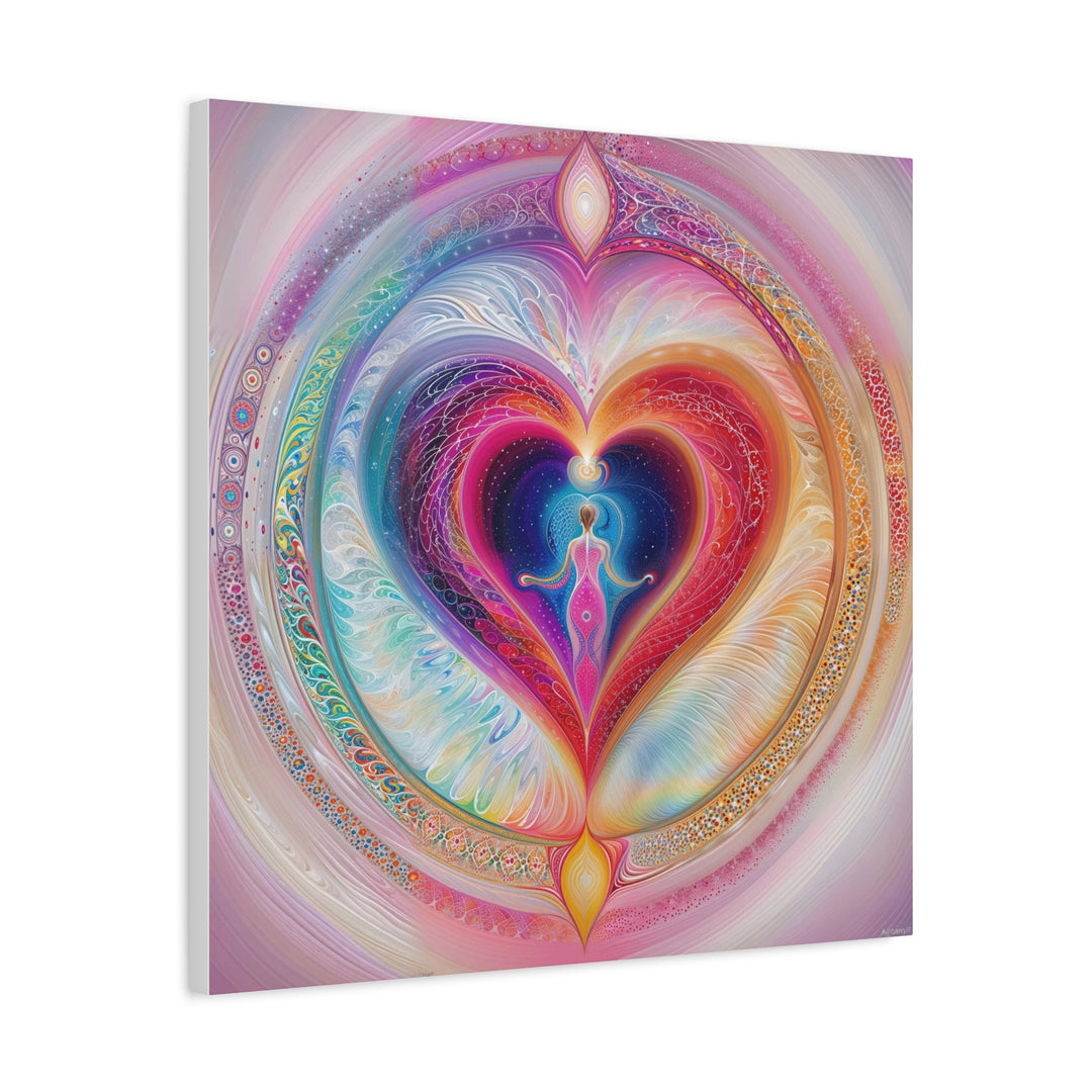 Cosmic Heart Embrace - Matte Canvas Print 1.25" - Canvas - g(0D·IO) - 36" x 36" - 1.25" -