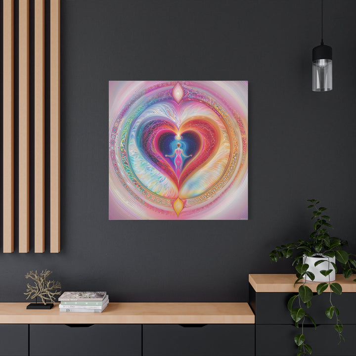 Cosmic Heart Embrace - Matte Canvas Print 1.25" - Canvas - g(0D·IO) - 36" x 36" - 1.25" -