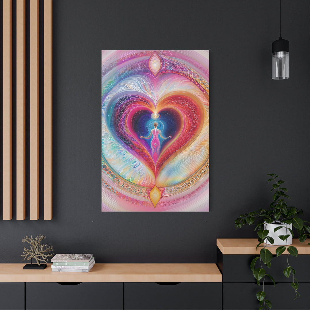 Cosmic Heart Embrace - Matte Canvas Print 1.25" - Canvas - g(0D·IO) - 36" x 36" - 1.25" -