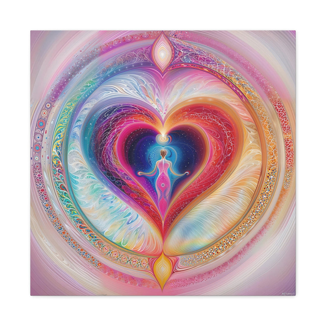 Cosmic Heart Embrace - Matte Canvas Print 1.25" - Canvas - g(0D·IO) - 24″ x 24″ - 1.25" -