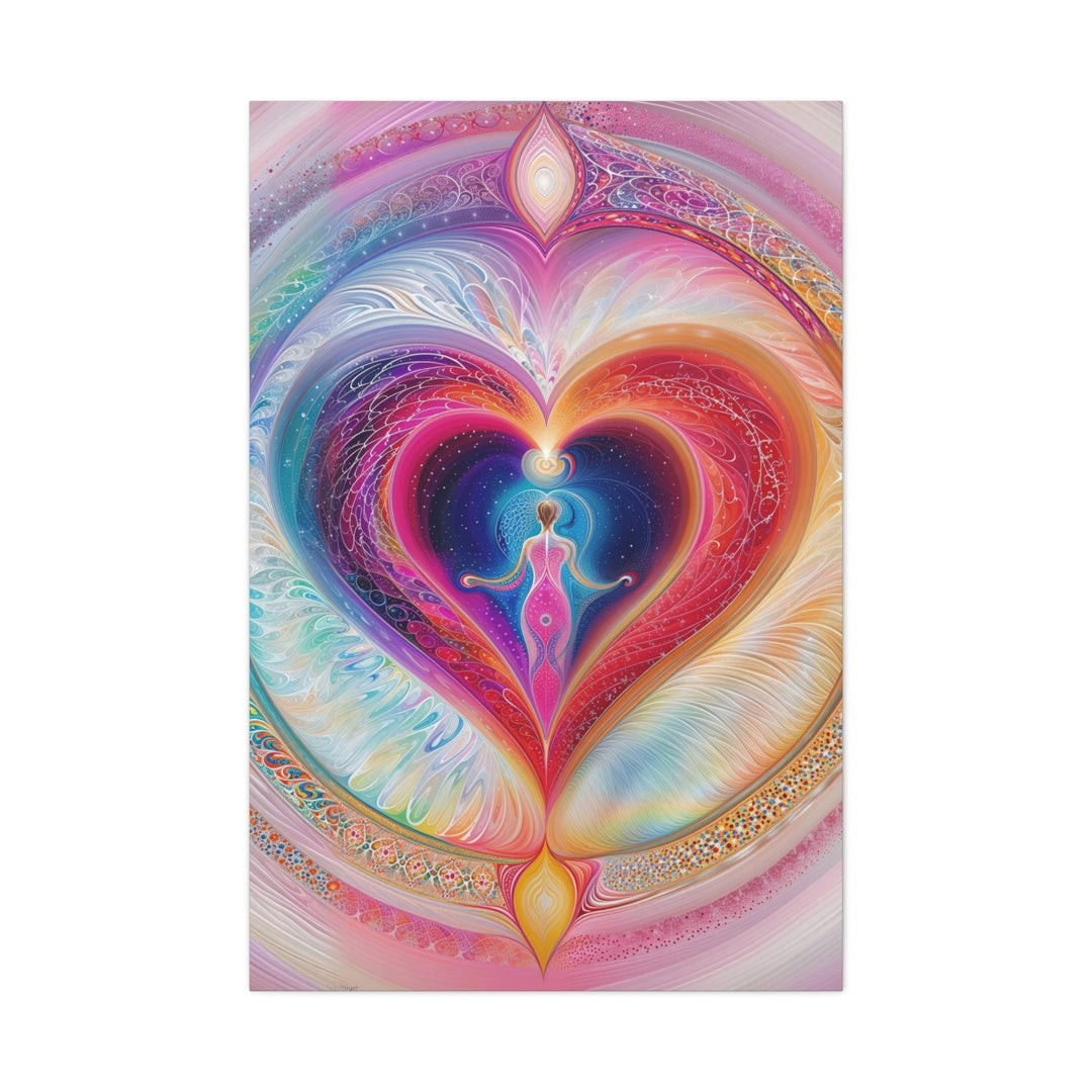 Cosmic Heart Embrace - Matte Canvas Print 1.25" - Canvas - g(0D·IO) - 32″ x 48″ (Vertical) - 1.25" -