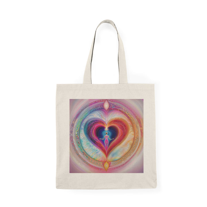 Cosmic Heart Embrace - Natural Tote Bag - Bags - g(0D·IO) - 15" x 16" - Natural -