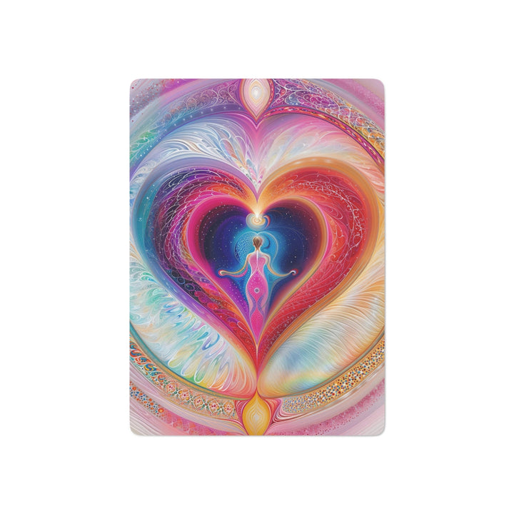 Cosmic Heart Embrace - Poker Cards - Paper products - g(0D·IO) - 2.47" x 3.47" - White - Semi Glossy