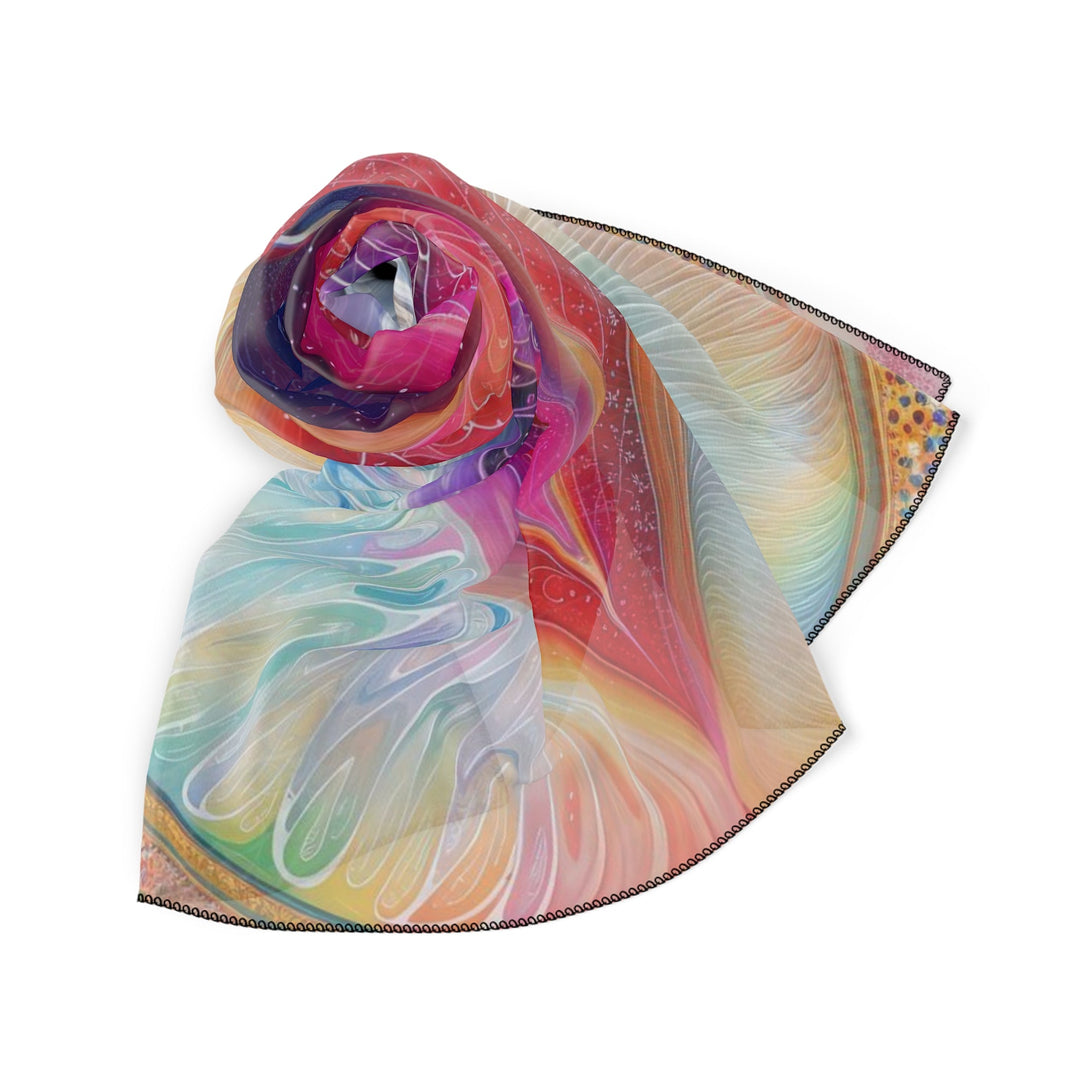 Cosmic Heart Embrace - Poly Scarf - Accessories - g(0D·IO) - Poly chiffon - 50" × 50" -