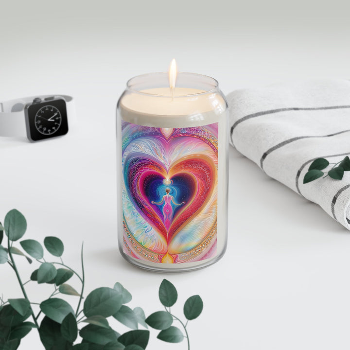 Cosmic Heart Embrace - Scented Candle - Home Decor - g(0D·IO) - Vanilla Bean - 13.75oz -