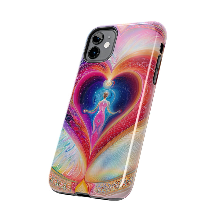 Cosmic Heart Embrace - Tough Phone Case - Phone Case - g(0D·IO) - iPhone 13 Mini - -