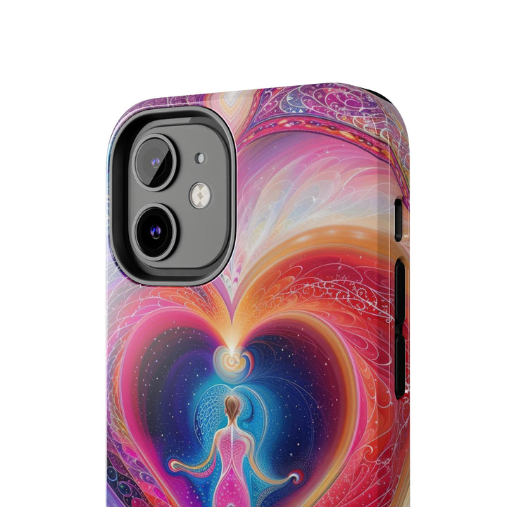 Cosmic Heart Embrace - Tough Phone Case - Phone Case - g(0D·IO) - iPhone 13 Mini - -