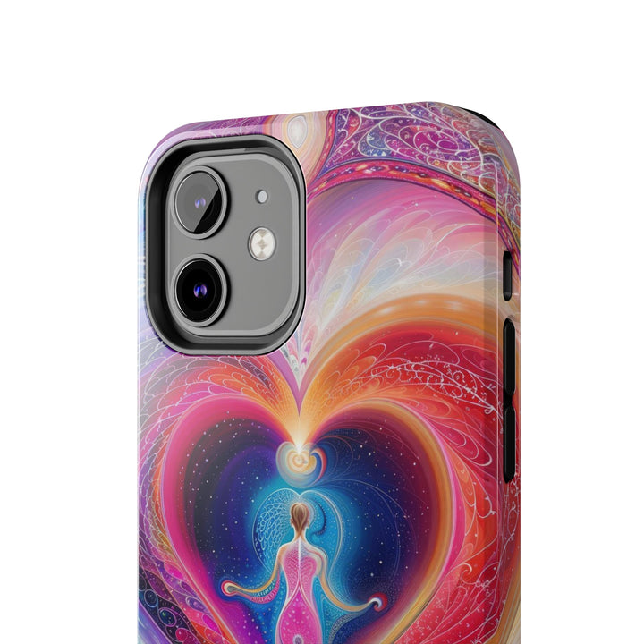 Cosmic Heart Embrace - Tough Phone Case - Phone Case - g(0D·IO) - iPhone 13 Mini - -