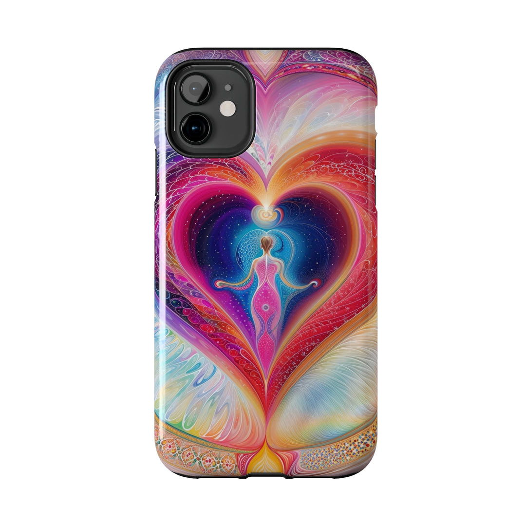 Cosmic Heart Embrace - Tough Phone Case - Phone Case - g(0D·IO) - iPhone 13 Mini - -