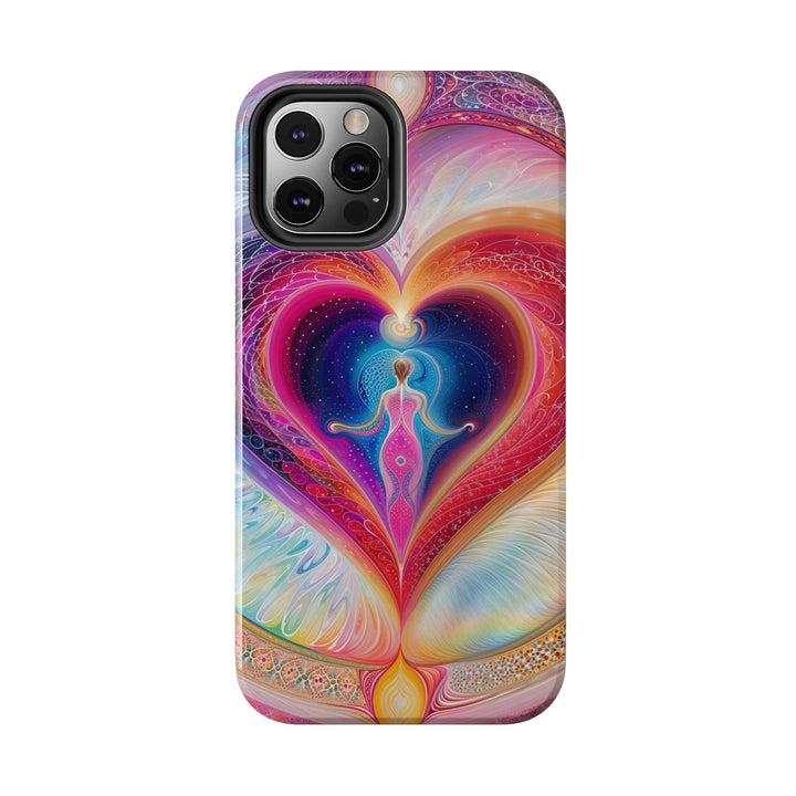 Cosmic Heart Embrace - Tough Phone Case - Phone Case - g(0D·IO) - iPhone 13 Mini - -