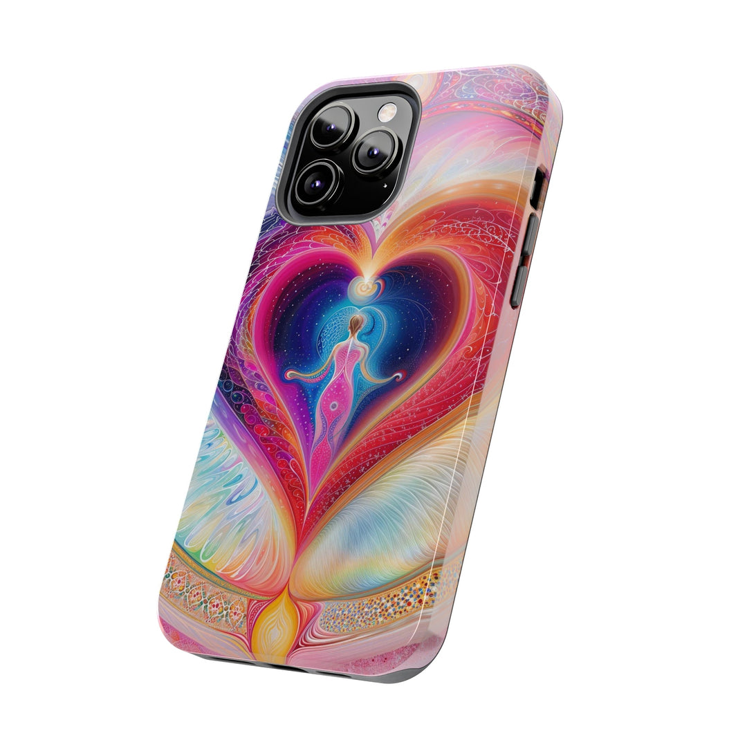 Cosmic Heart Embrace - Tough Phone Case - Phone Case - g(0D·IO) - iPhone 13 Mini - -