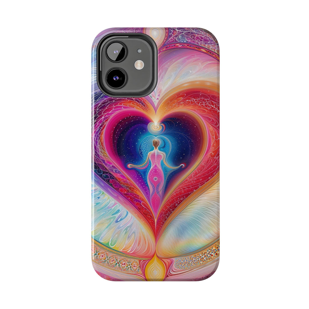 Cosmic Heart Embrace - Tough Phone Case - Phone Case - g(0D·IO) - iPhone 13 Mini - -