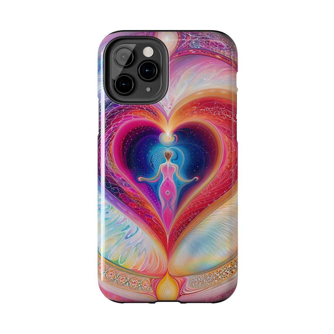 Cosmic Heart Embrace - Tough Phone Case - Phone Case - g(0D·IO) - iPhone 13 Mini - -