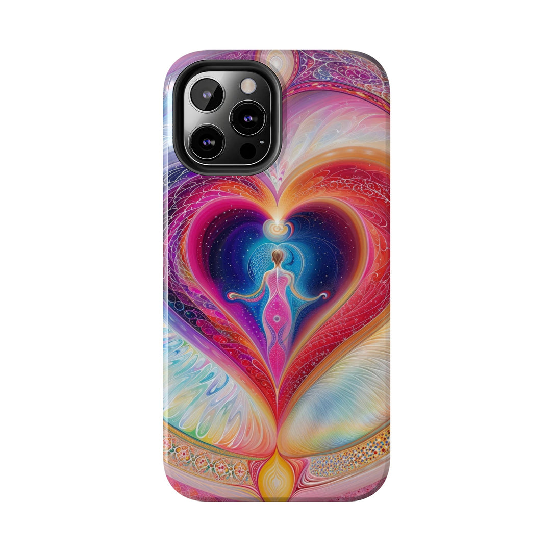 Cosmic Heart Embrace - Tough Phone Case - Phone Case - g(0D·IO) - iPhone 13 Mini - -