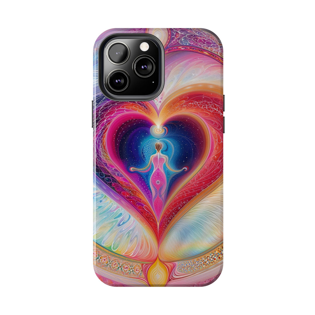 Cosmic Heart Embrace - Tough Phone Case - Phone Case - g(0D·IO) - iPhone 13 Mini - -