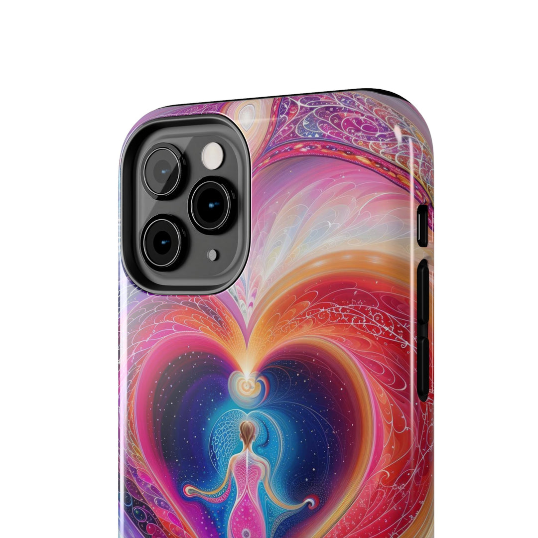 Cosmic Heart Embrace - Tough Phone Case - Phone Case - g(0D·IO) - iPhone 13 Mini - -