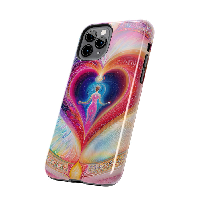 Cosmic Heart Embrace - Tough Phone Case - Phone Case - g(0D·IO) - iPhone 13 Mini - -