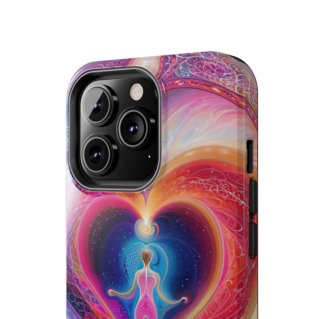 Cosmic Heart Embrace - Tough Phone Case - Phone Case - g(0D·IO) - iPhone 13 Mini - -