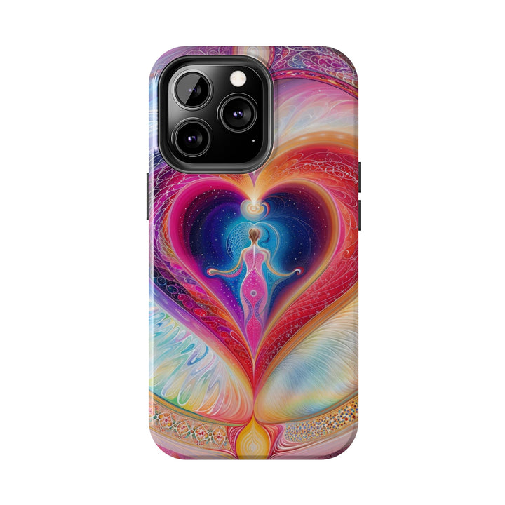 Cosmic Heart Embrace - Tough Phone Case - Phone Case - g(0D·IO) - iPhone 13 Mini - -