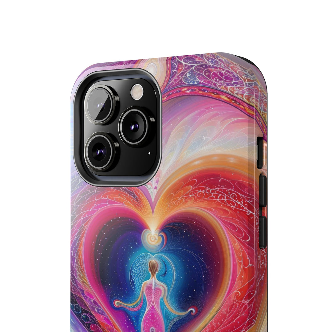 Cosmic Heart Embrace - Tough Phone Case - Phone Case - g(0D·IO) - iPhone 13 Mini - -