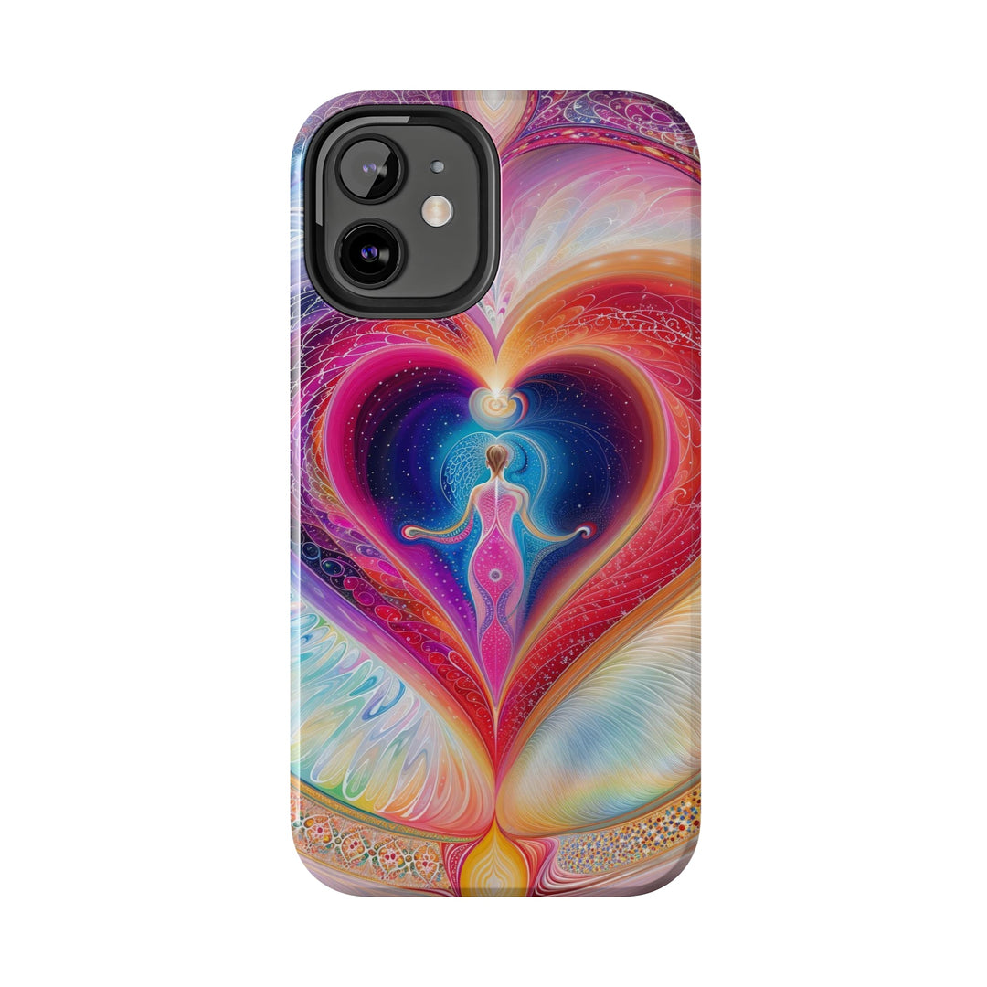 Cosmic Heart Embrace - Tough Phone Case - Phone Case - g(0D·IO) - iPhone 13 Mini - -