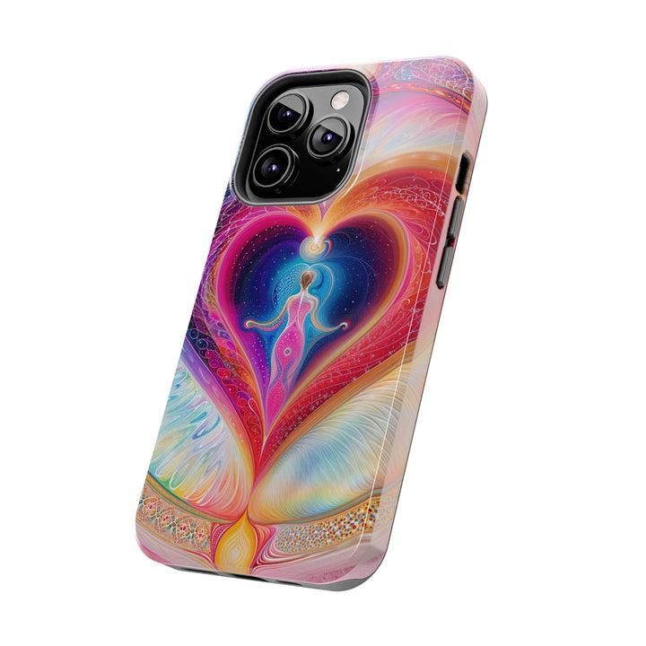 Cosmic Heart Embrace - Tough Phone Case - Phone Case - g(0D·IO) - iPhone 13 Mini - -