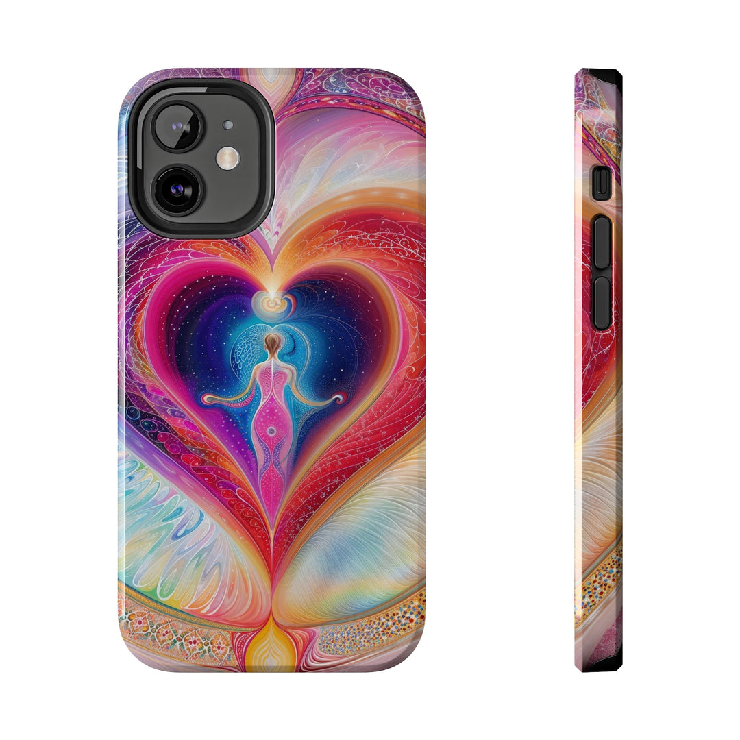 Cosmic Heart Embrace - Tough Phone Case - Phone Case - g(0D·IO) - iPhone 12 Mini - -