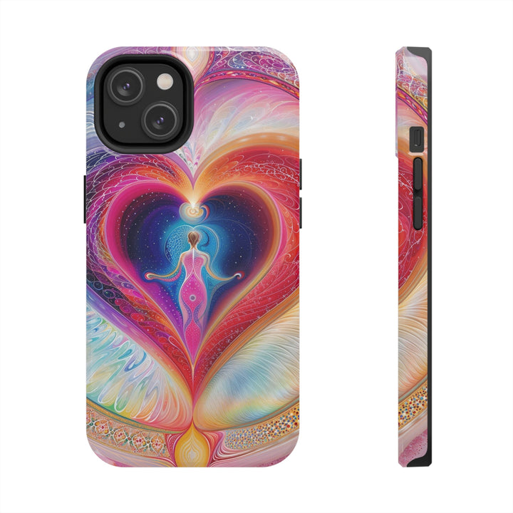 Cosmic Heart Embrace - Tough Phone Case - Phone Case - g(0D·IO) - iPhone 14 - -