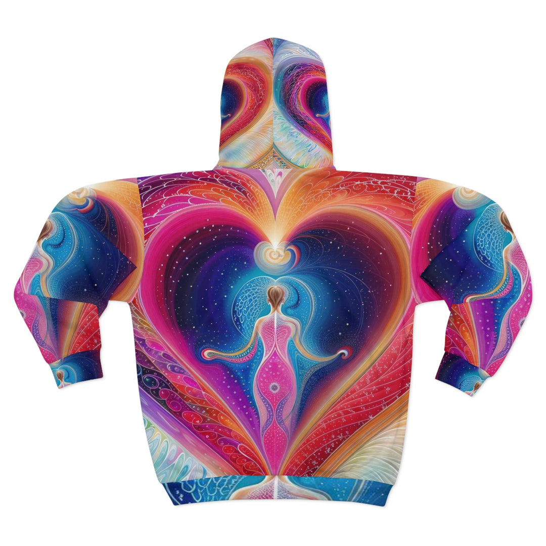 Cosmic Heart Embrace - Unisex Zip Hoodie - All Over Prints - g(0D·IO) - XS - -