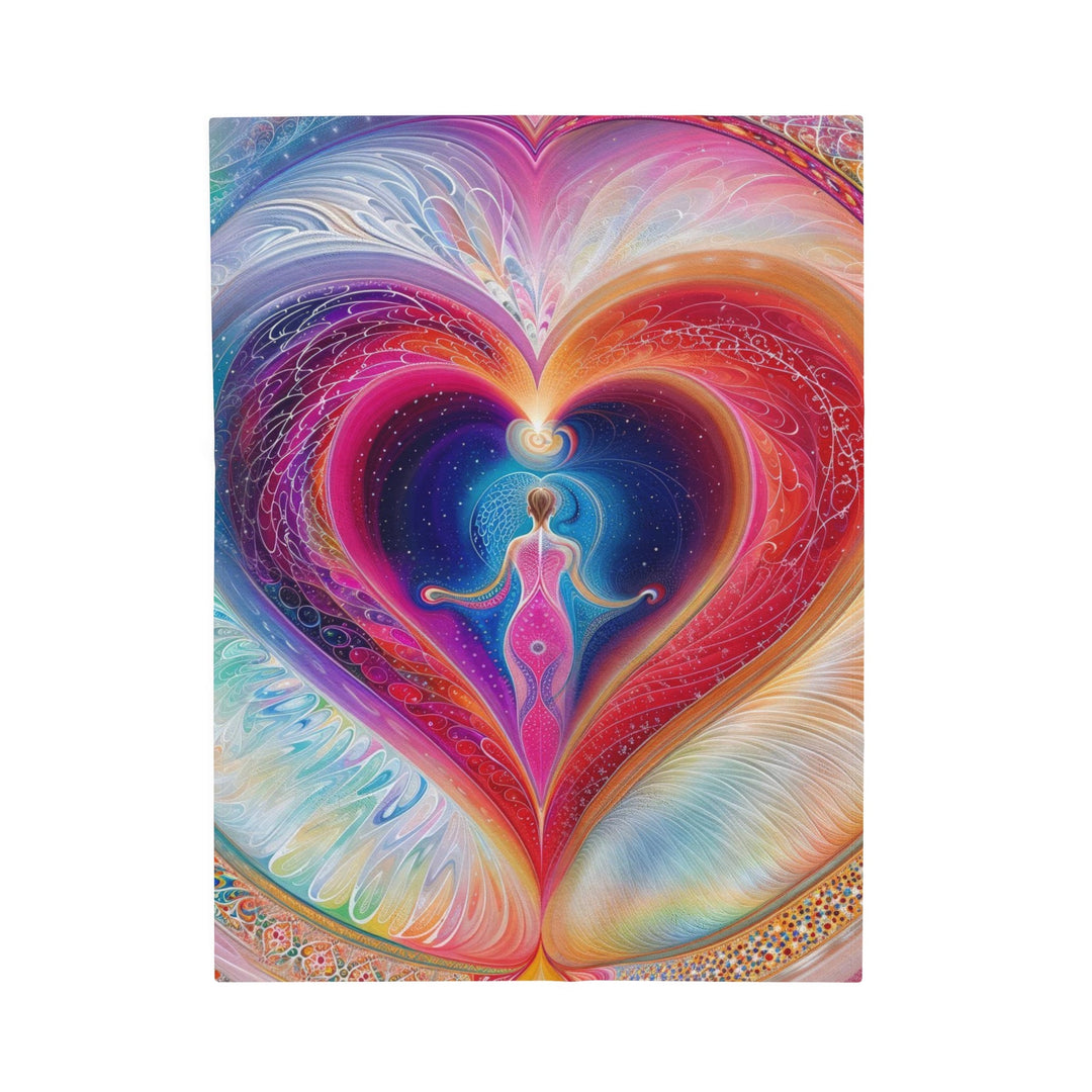 Cosmic Heart Embrace - Velveteen Plush Blanket - All Over Prints - g(0D·IO) - 30" × 40" - -