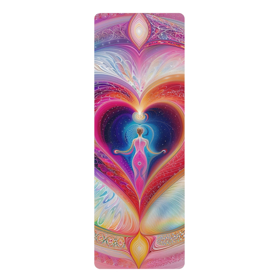 Cosmic Heart Embrace - Yoga Mat - Home Decor - g(0D·IO) - 24” x 68” - -