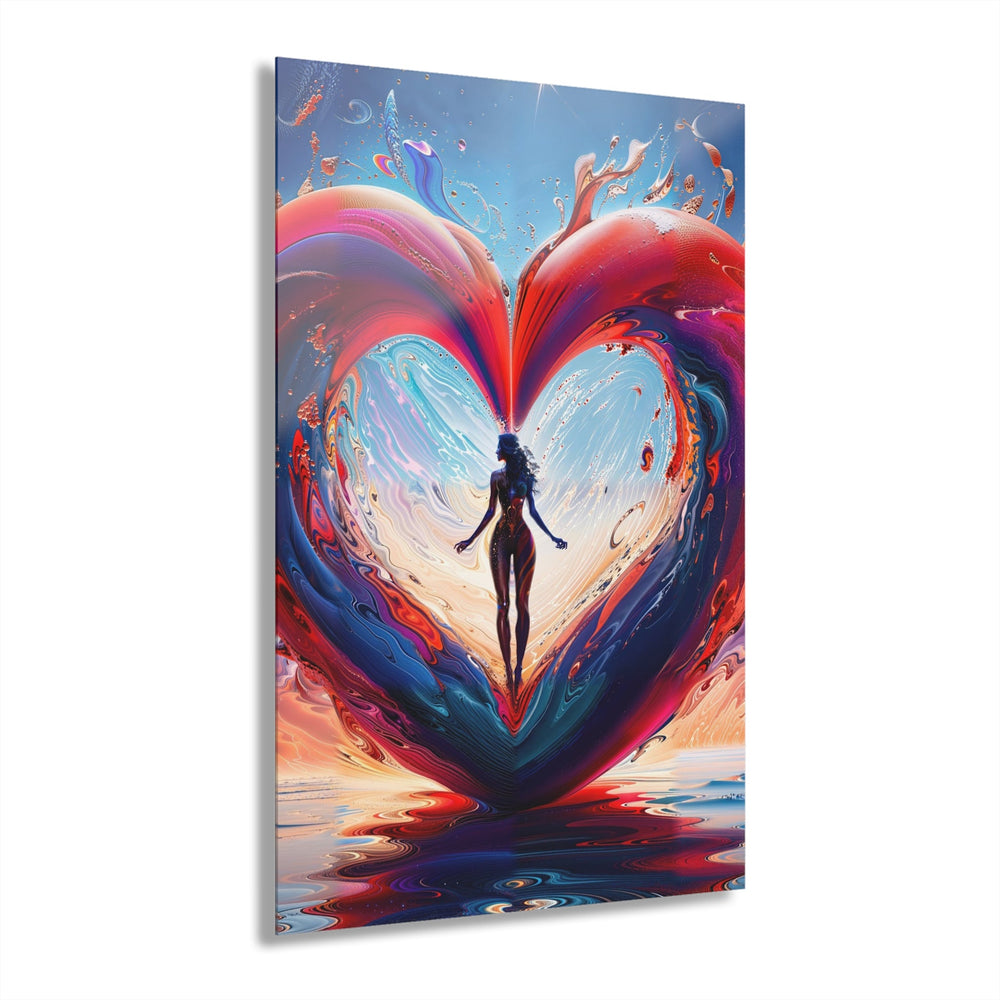 Cosmic Heart Emergence - Acrylic Prints (French Cleat Hanging) - Home Decor - g(0D·IO) - 24" x 36" (Vertical) - 0.25'' -