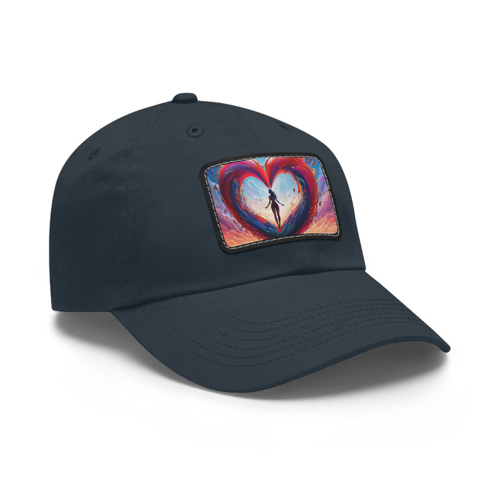 Cosmic Heart Emergence - Dad Hat - Hats - g(0D·IO) - White / Black patch - Rectangle - One size