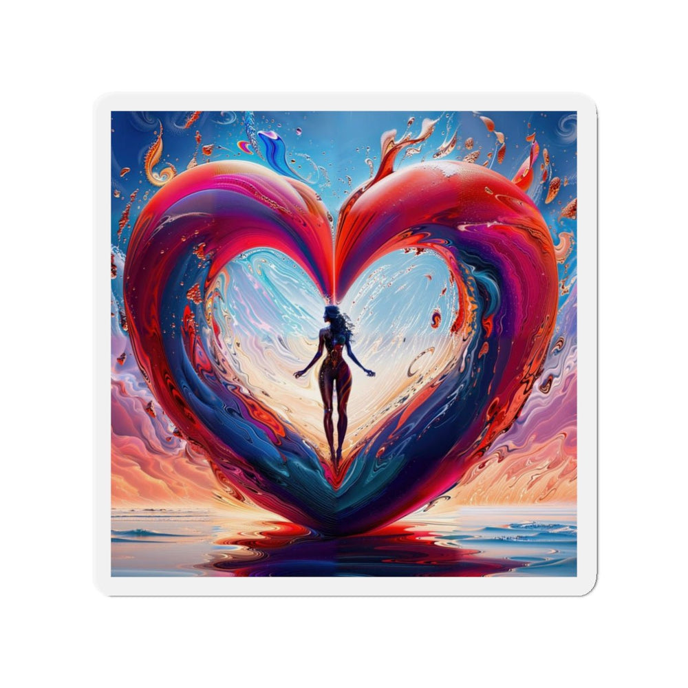 Cosmic Heart Emergence - Die-cut Magnet - Home Decor - g(0D·IO) - 3" x 3" - Die-Cut - 1 pc