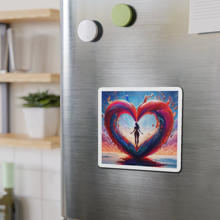 Cosmic Heart Emergence - Die-cut Magnet - Home Decor - g(0D·IO) - 6 × 6" - Die-Cut - 1 pc
