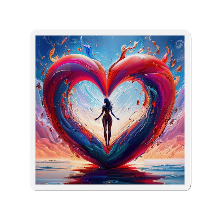 Cosmic Heart Emergence - Die-cut Magnet - Home Decor - g(0D·IO) - 6 × 6" - Die-Cut - 1 pc