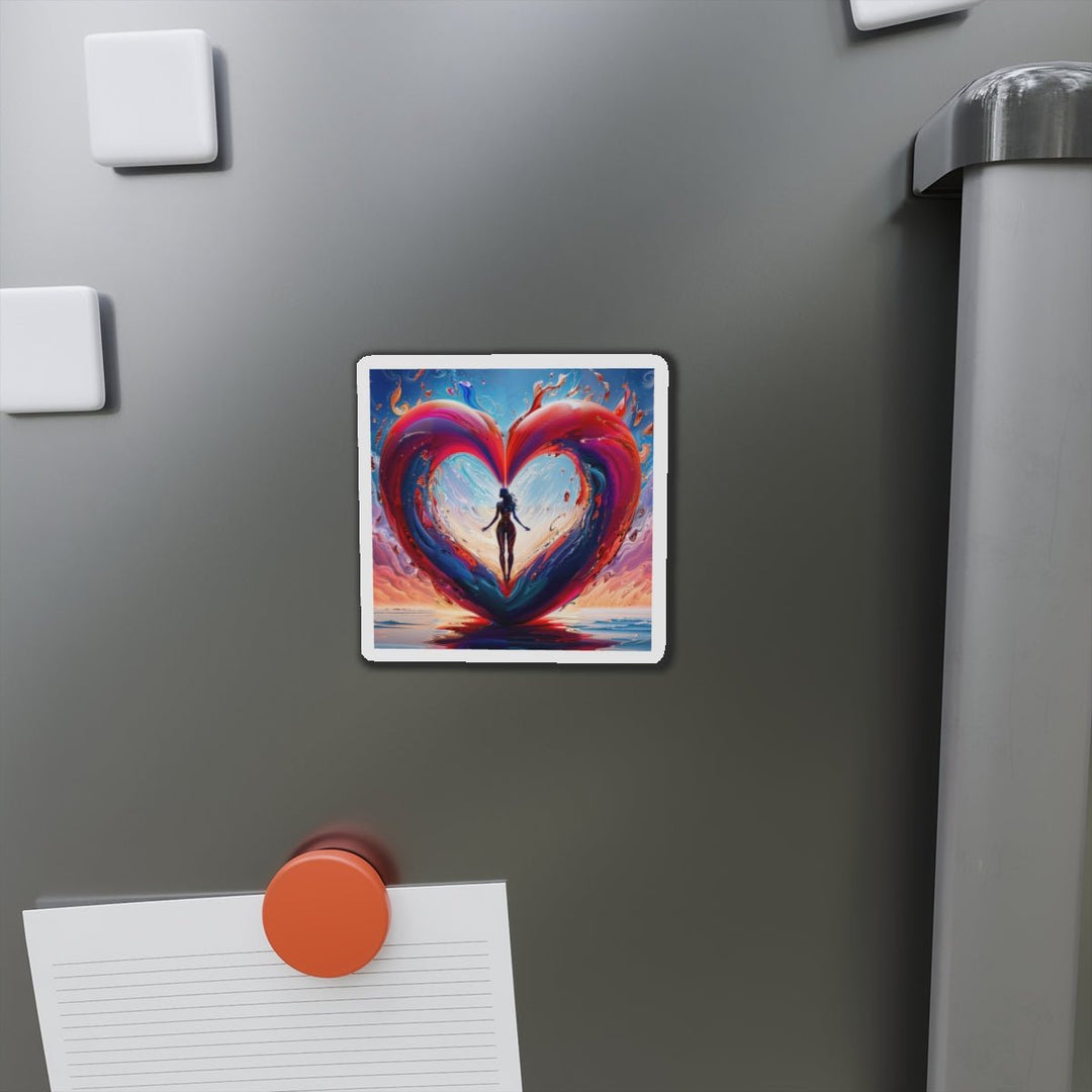 Cosmic Heart Emergence - Die-cut Magnet - Home Decor - g(0D·IO) - 6 × 6" - Die-Cut - 1 pc