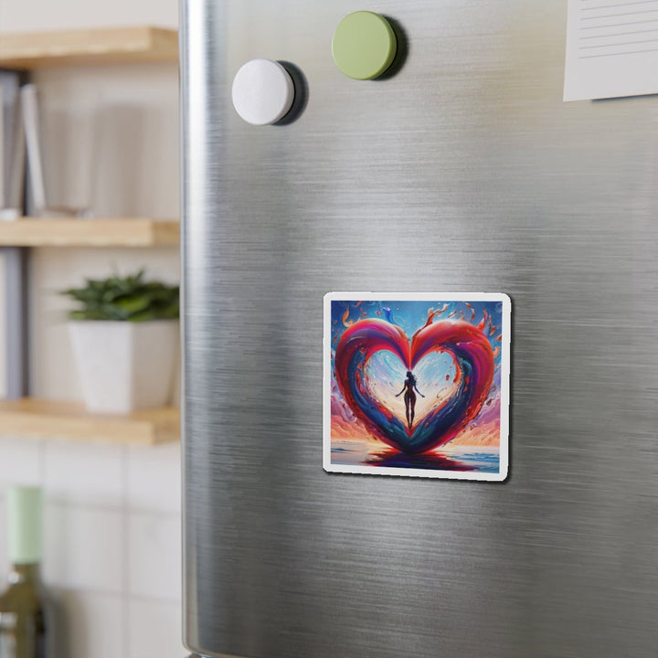 Cosmic Heart Emergence - Die-cut Magnet - Home Decor - g(0D·IO) - 6 × 6" - Die-Cut - 1 pc