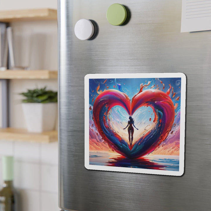 Cosmic Heart Emergence - Die-cut Magnet - Home Decor - g(0D·IO) - 6 × 6" - Die-Cut - 1 pc
