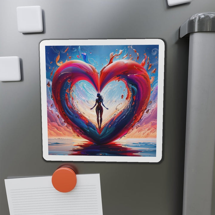 Cosmic Heart Emergence - Die-cut Magnet - Home Decor - g(0D·IO) - 6 × 6" - Die-Cut - 1 pc